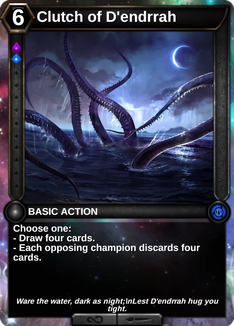 Clutch of D'endrrah: the card