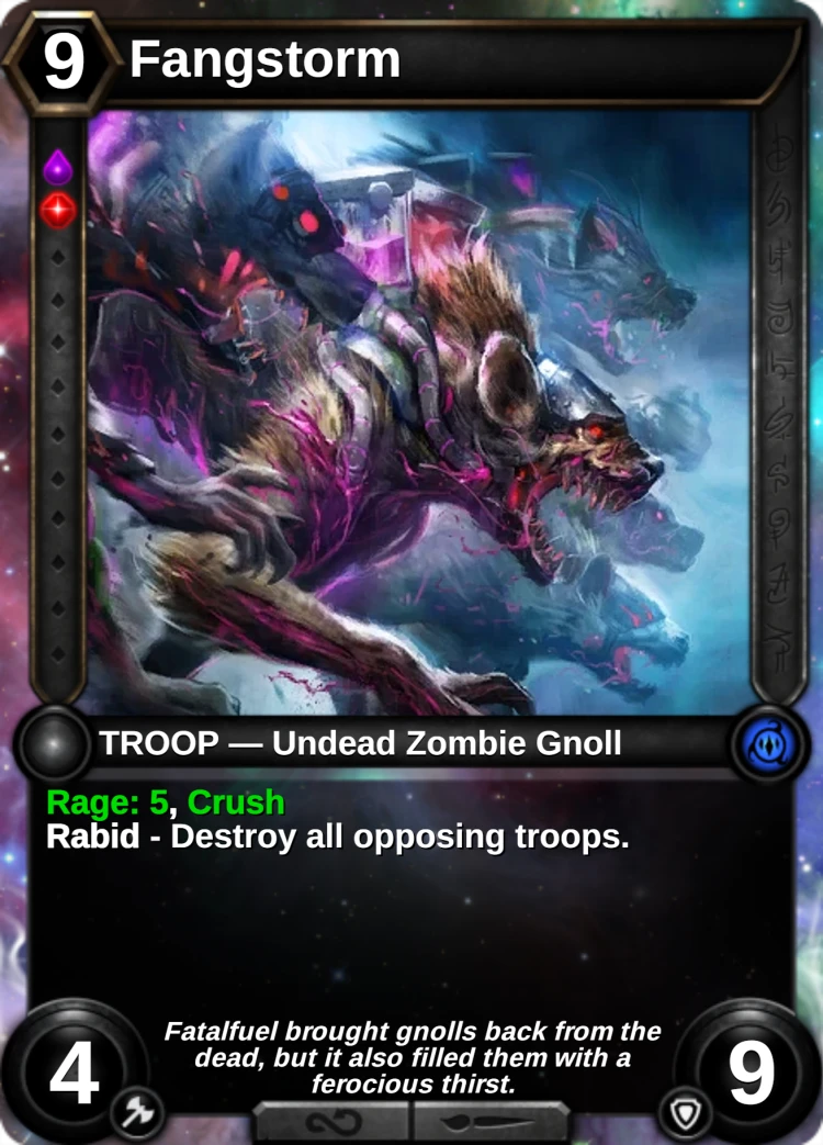 Fangstorm: the card