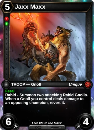 Jaxx Maxx: the card this item changes