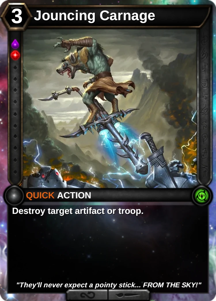 Jouncing Carnage: the card
