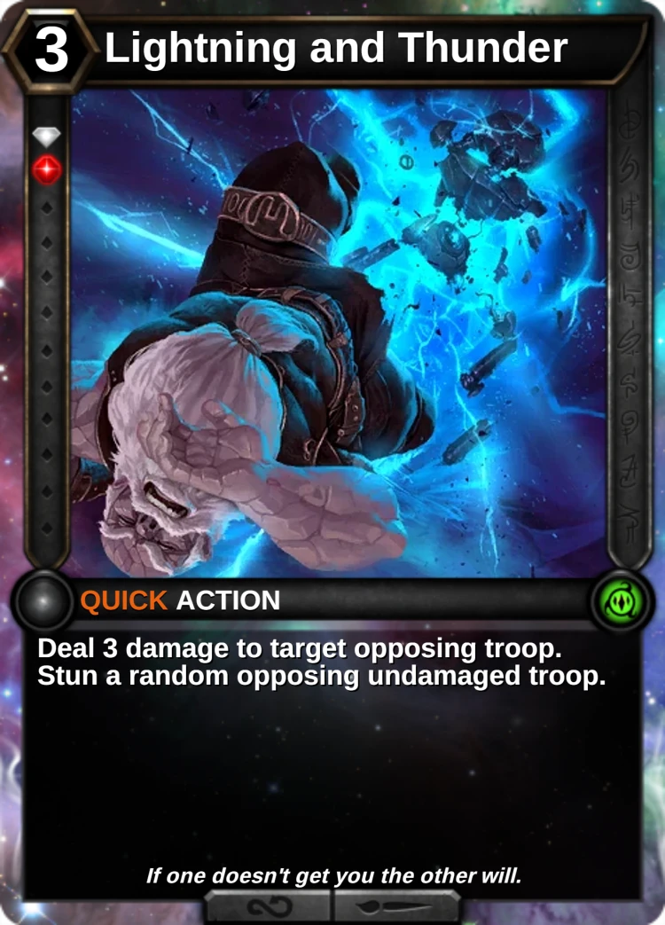 Lightning and Thunder: the card