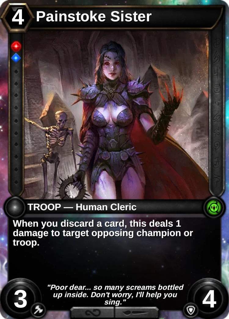 Painstoke Sister: the card