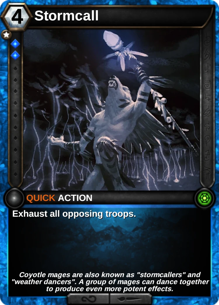 Stormcall: the card