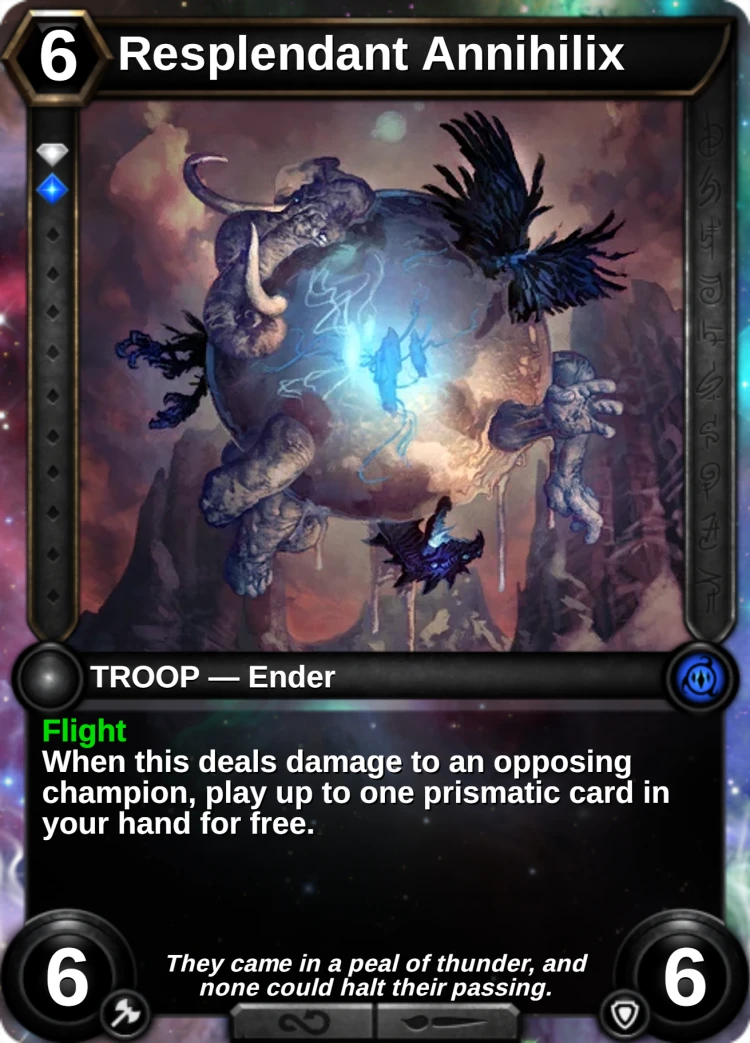 Resplendant Annihilix: the card
