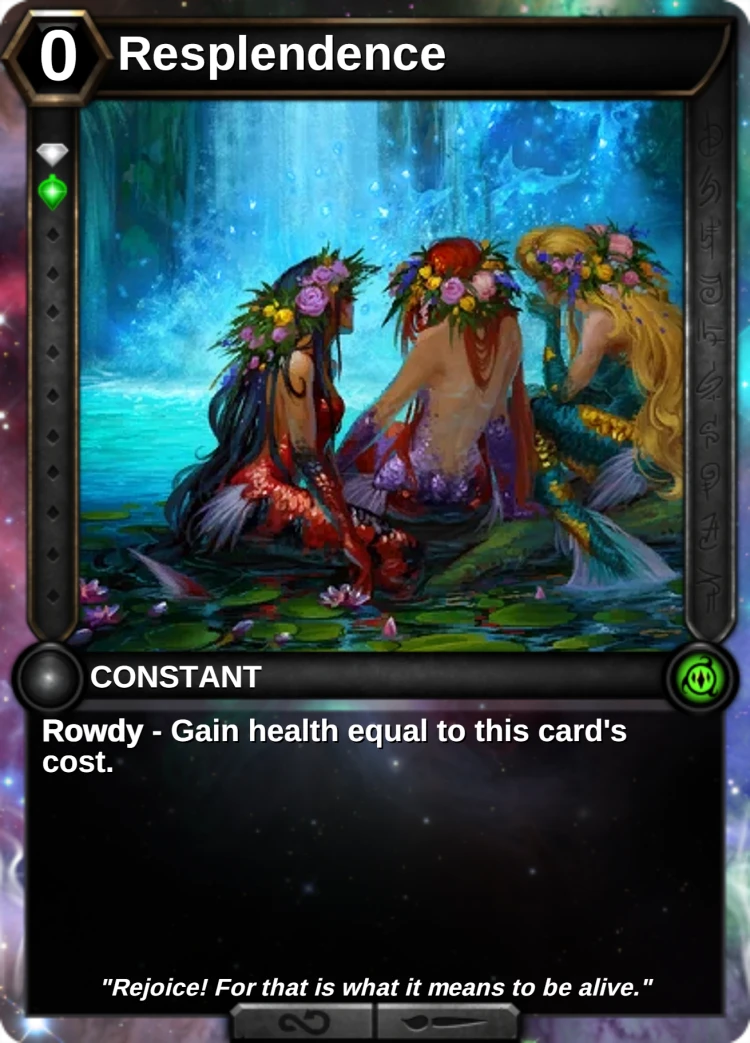 Resplendence: the card