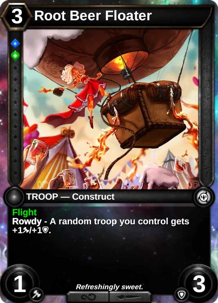 Root Beer Floater: the card