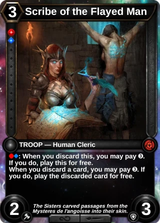 Scribe of the Flayed Man: the card this item changes