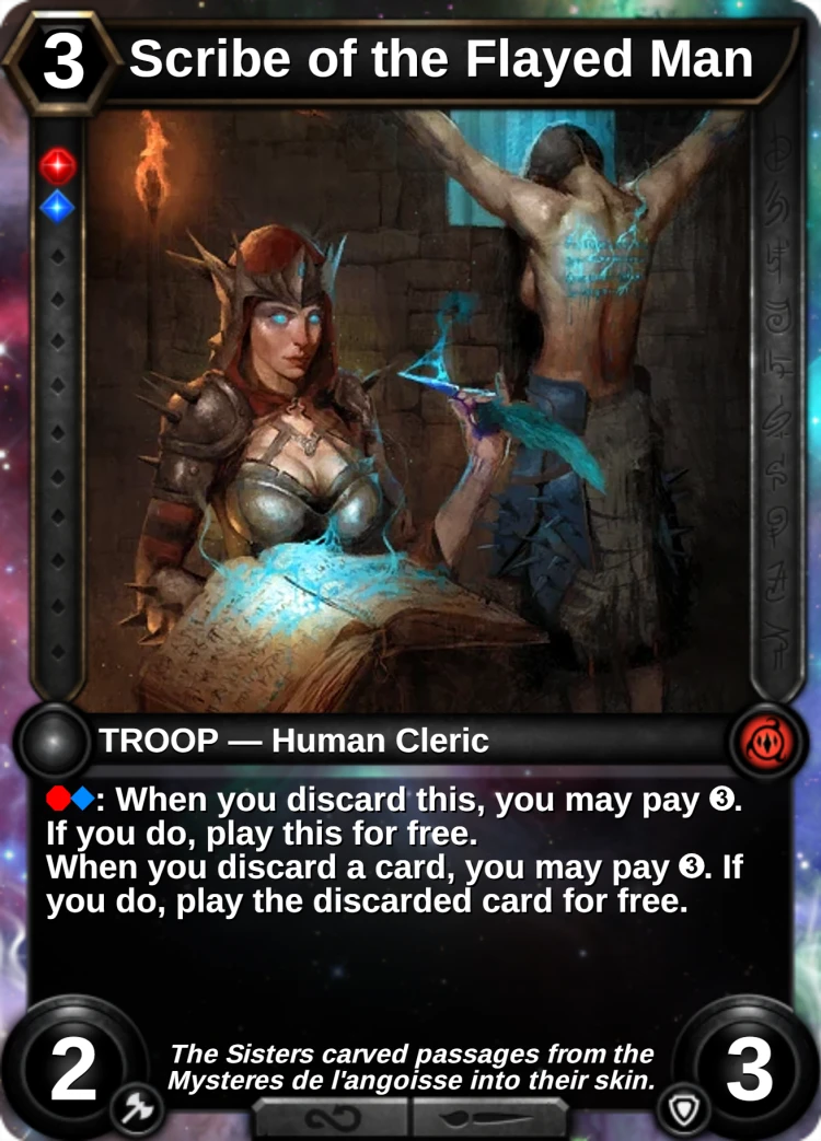 Scribe of the Flayed Man: the card