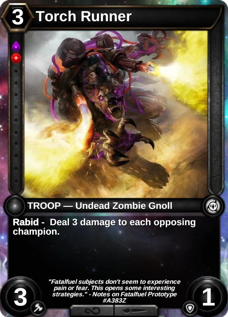 Torch Runner: the card