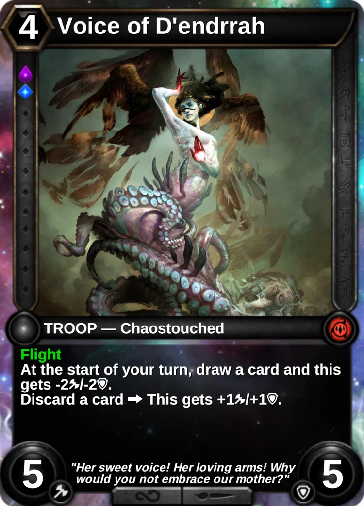Voice of D'endrrah: the card