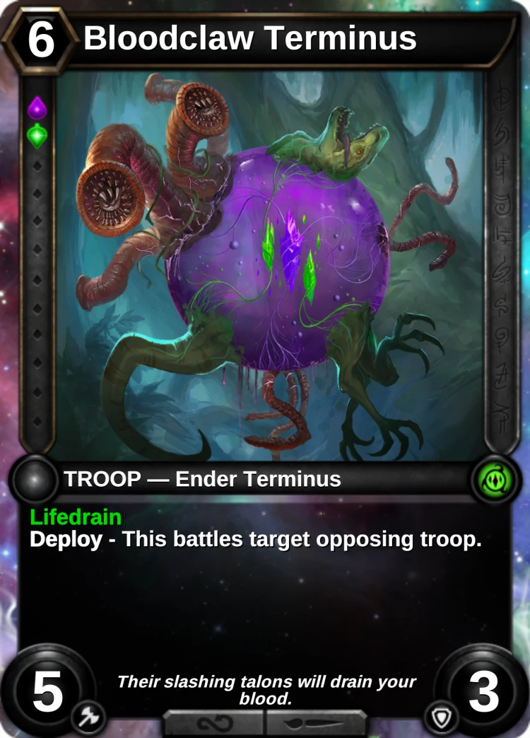 Bloodclaw Terminus: the card