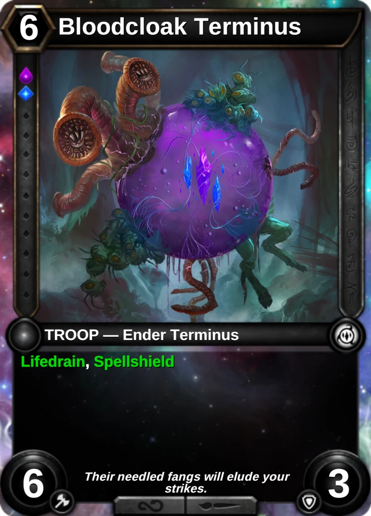 Bloodcloak Terminus: the card