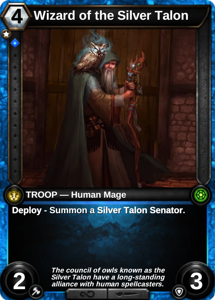 Wizard of the Silver Talon: the card