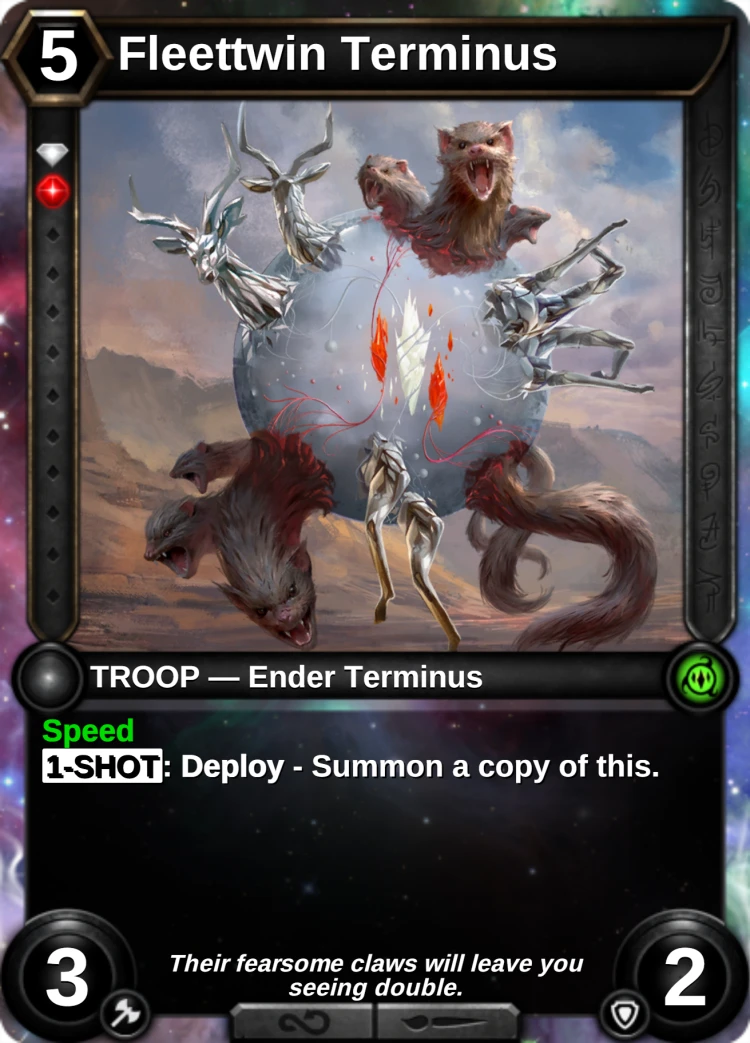 Fleettwin Terminus: the card
