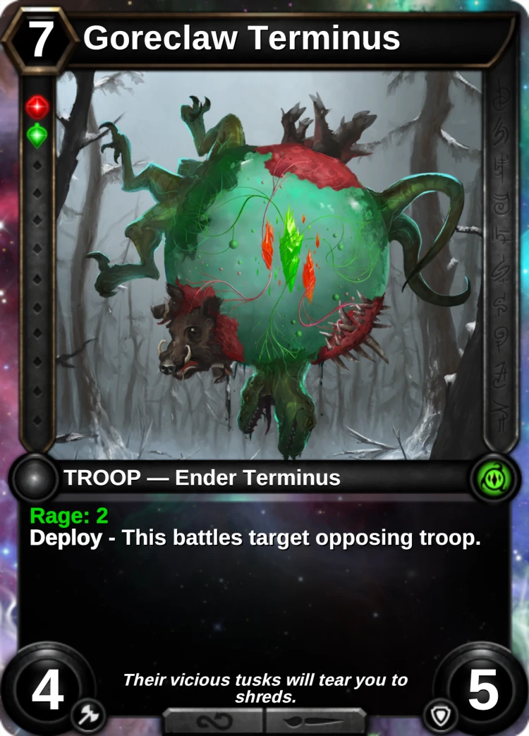 Goreclaw Terminus: the card