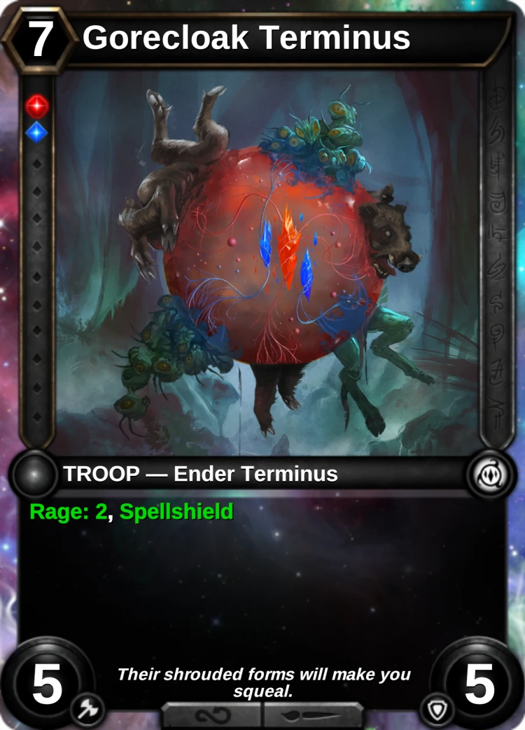 Gorecloak Terminus: the card