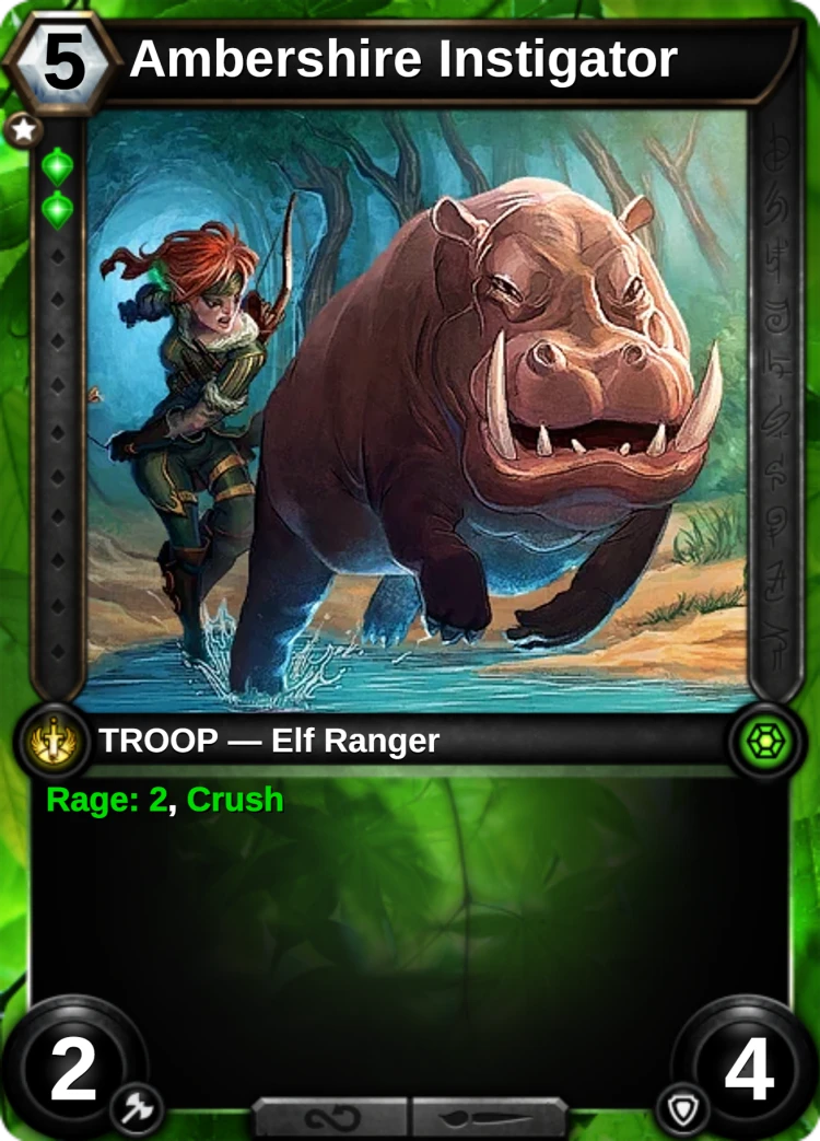 Ambershire Instigator: the card