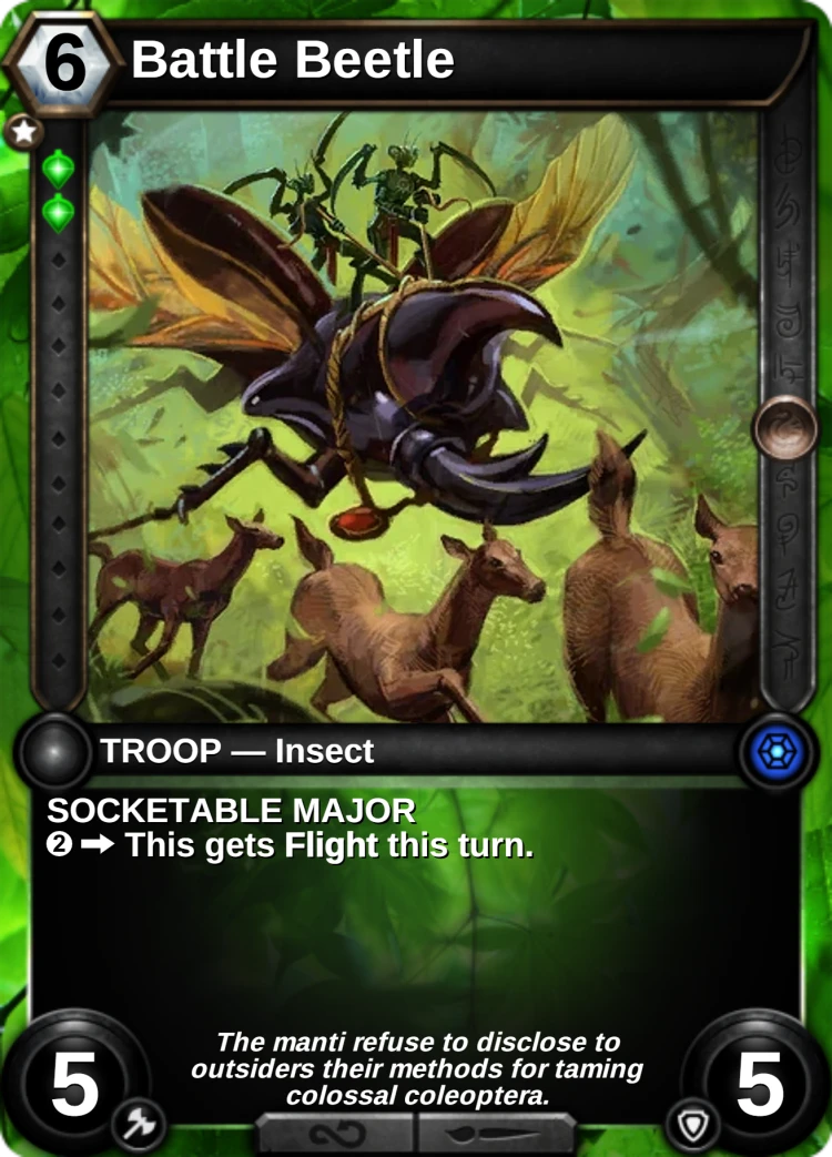 Battle Beetle: the card