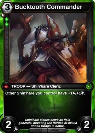 Bucktooth Commander: the card this item changes