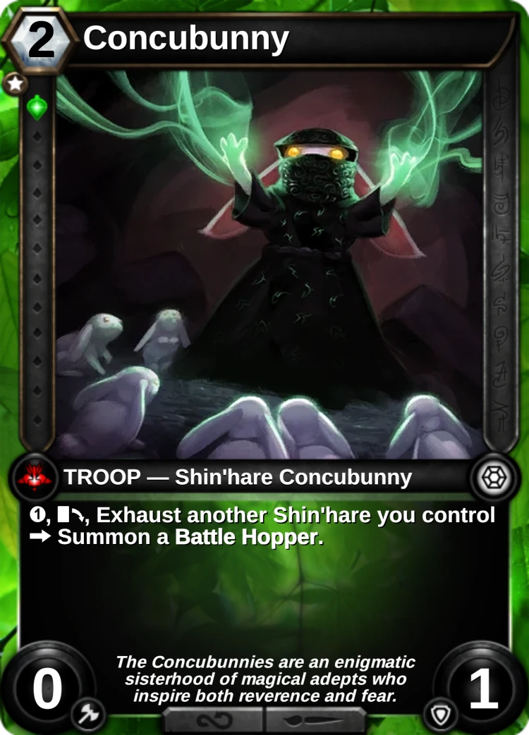 Concubunny: the card