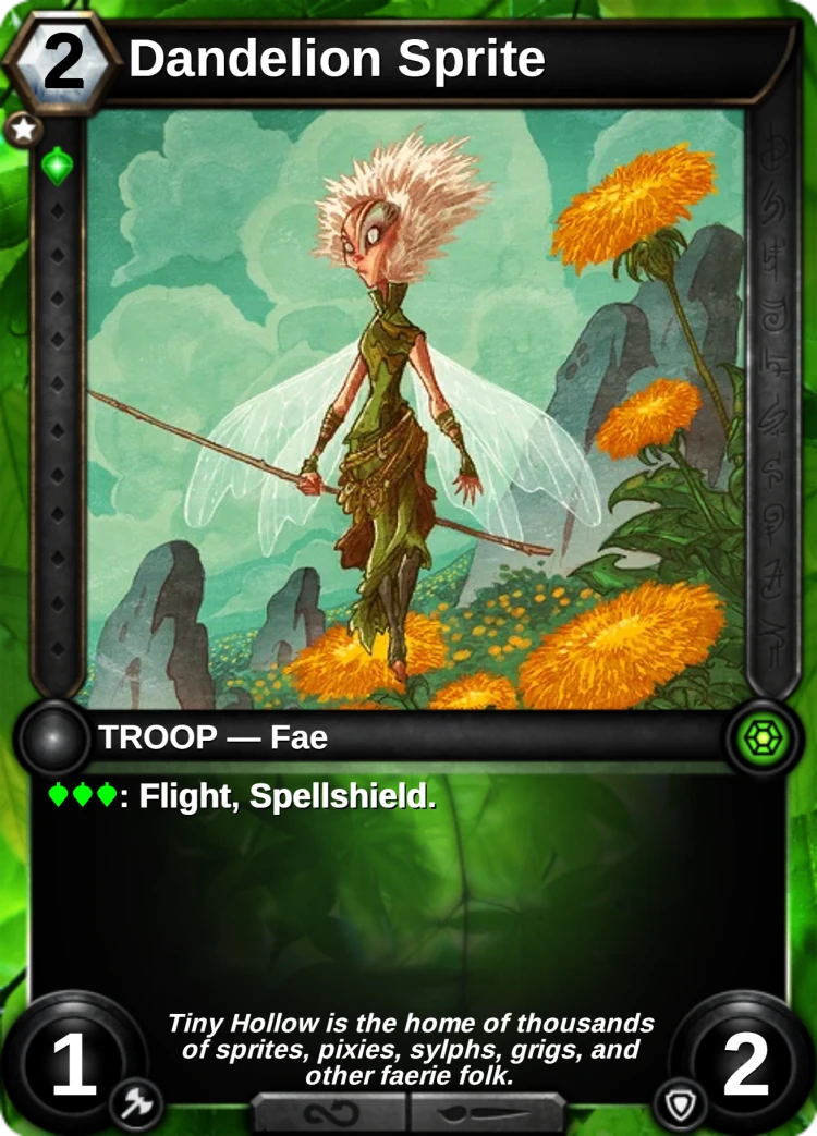 Dandelion Sprite: the card