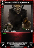 Maniacal Entrepreneur: printing in Doombringer Core Commons