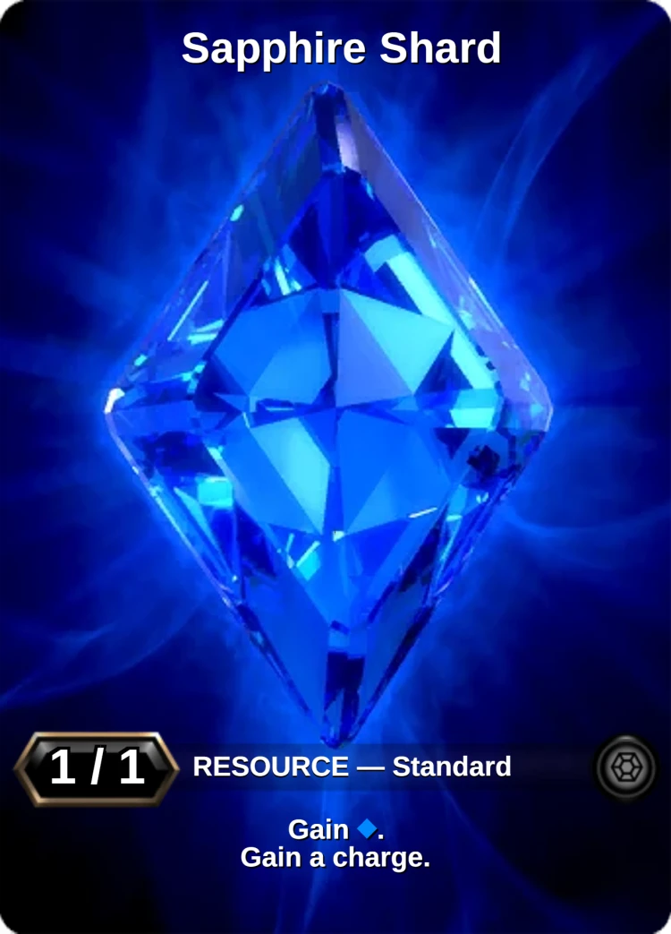 Sapphire Shard: the card