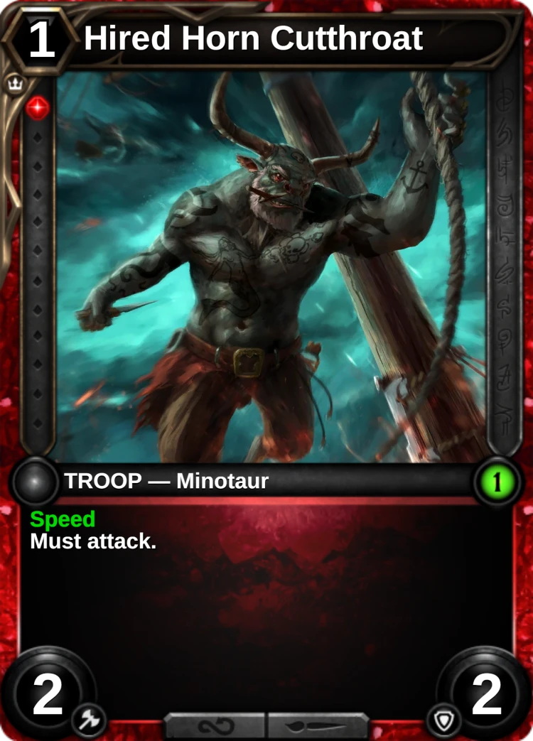 Hired Horn Cutthroat: the card