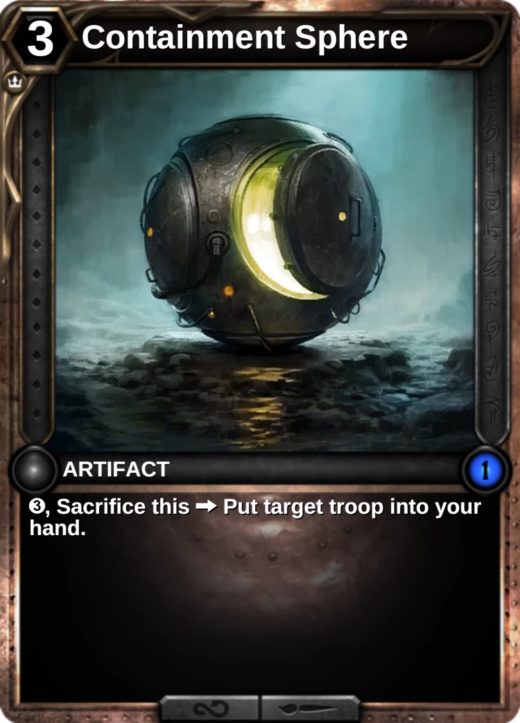 Containment Sphere: the card
