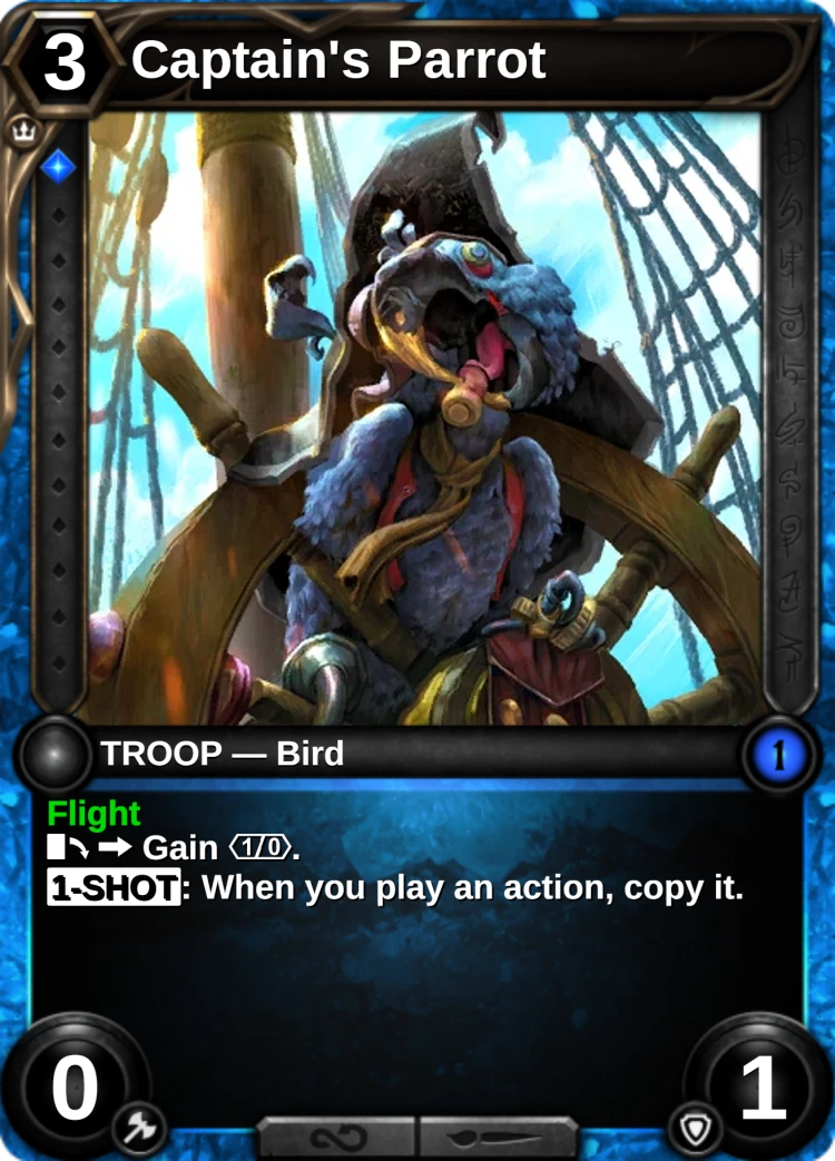 Captain's Parrot: the card