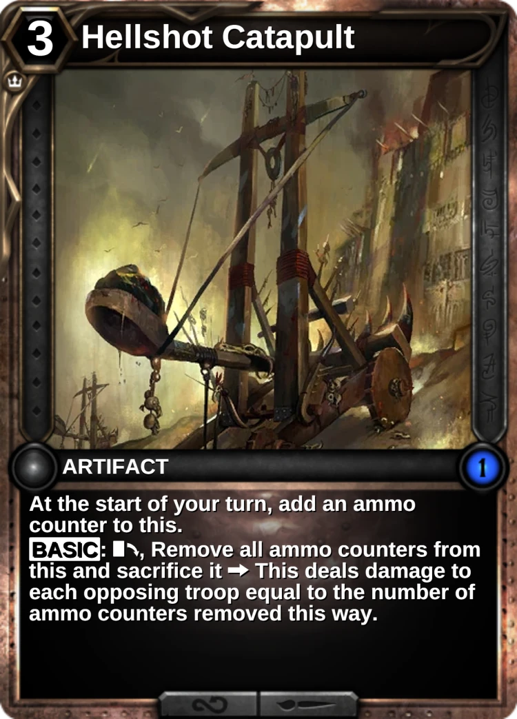 Hellshot Catapult: the card