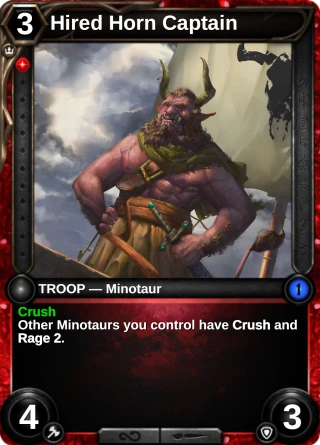 Hired Horn Captain: the card this item changes