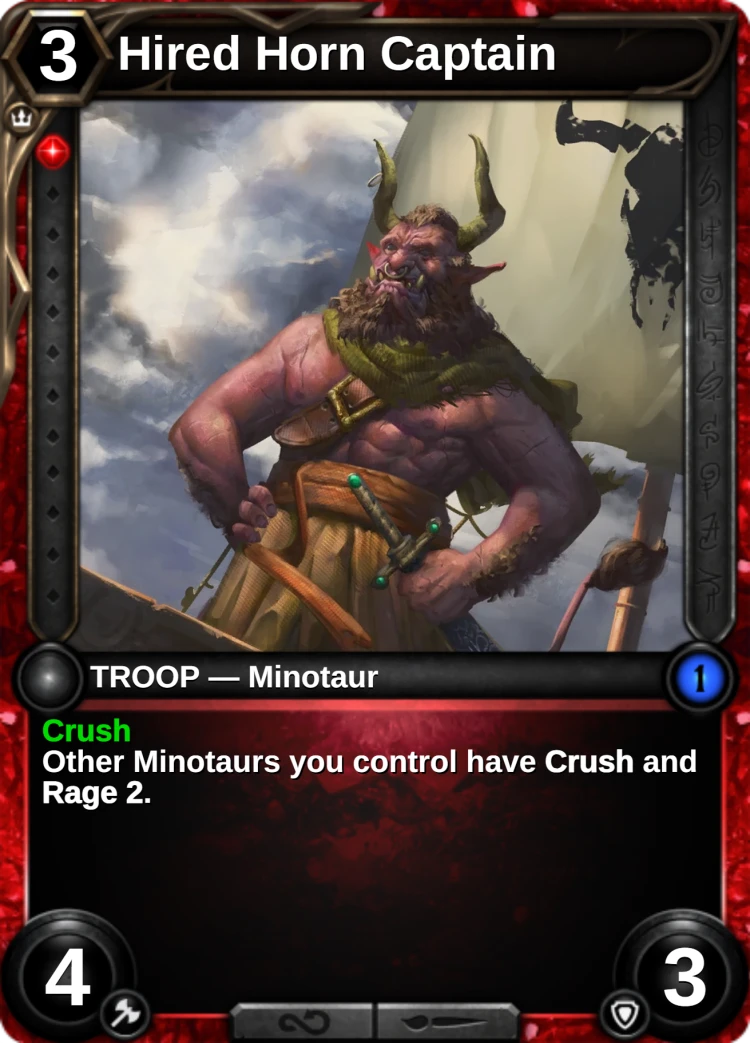 Hired Horn Captain: the card