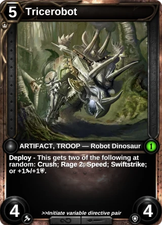 Tricerobot: the card this item changes