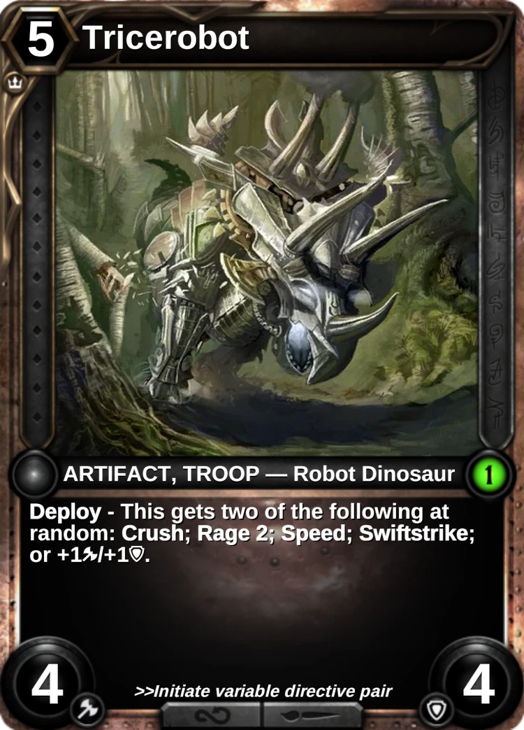 Tricerobot: the card