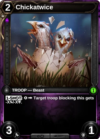 Chickatwice: the card this item changes