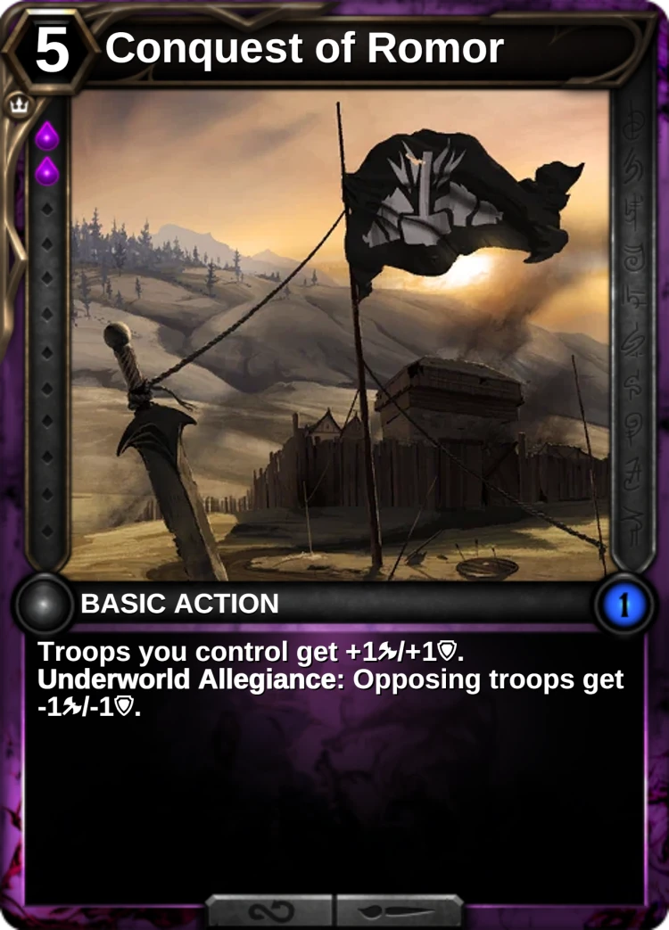 Conquest of Romor: the card