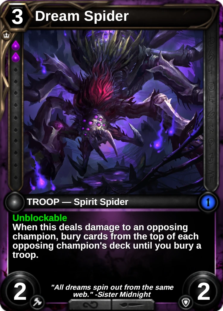 Dream Spider: the card