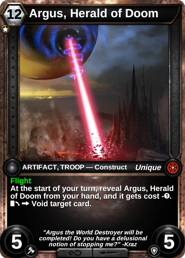 Argus, Herald of Doom: the card