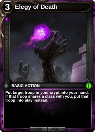 Elegy of Death: the card this item changes