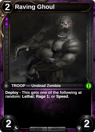 Raving Ghoul: the card this item changes