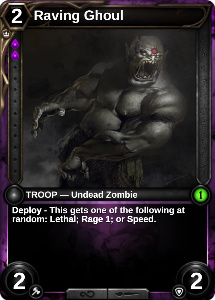Raving Ghoul: the card