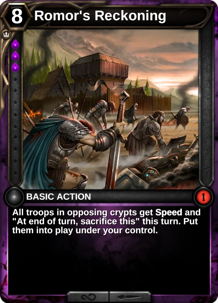Romor's Reckoning: the card
