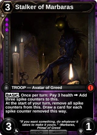 Stalker of Marbaras: the card this item changes
