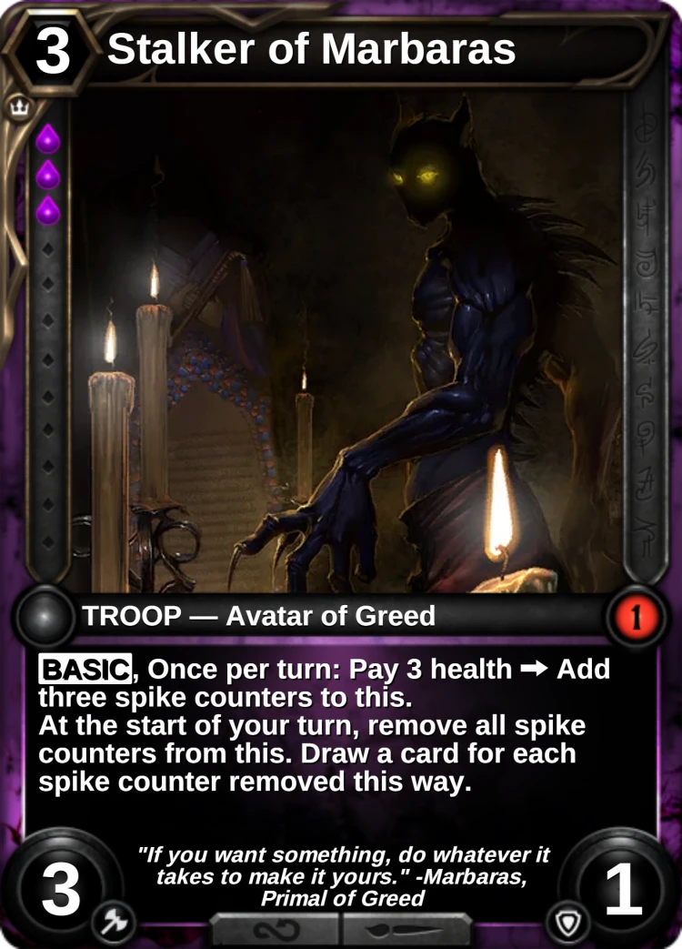 Stalker of Marbaras: the card