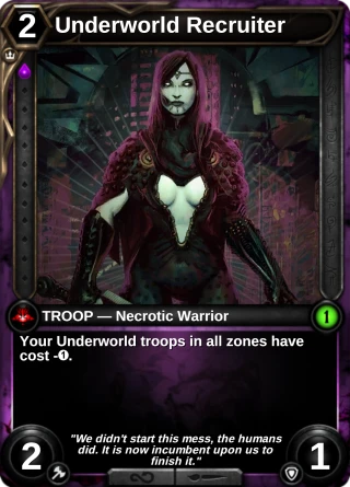 Underworld Recruiter: the card this item changes
