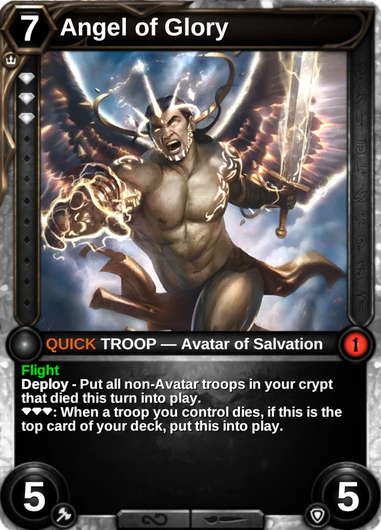 Angel of Glory: the card