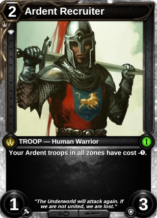 Ardent Recruiter: the card this item changes
