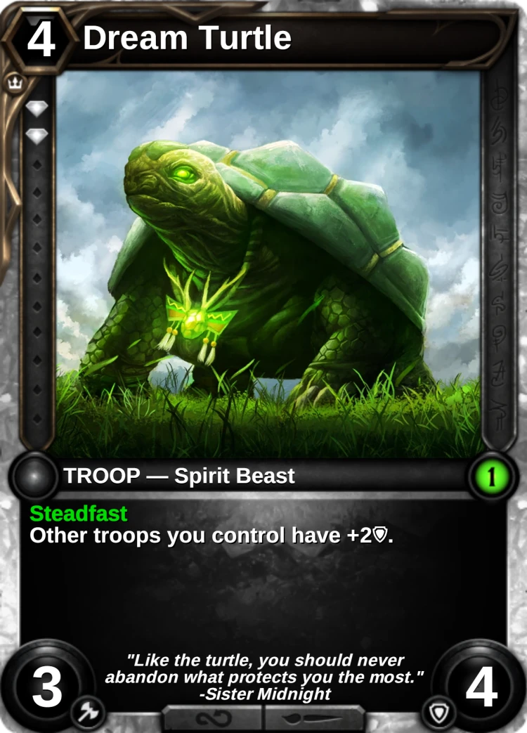 Dream Turtle: the card