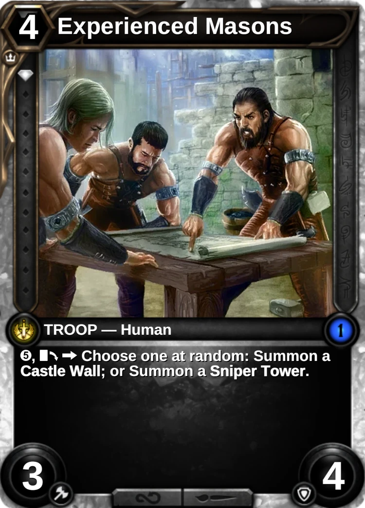 Experienced Masons: the card